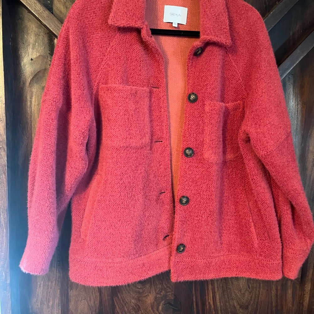 Women's Red Wool Jacket